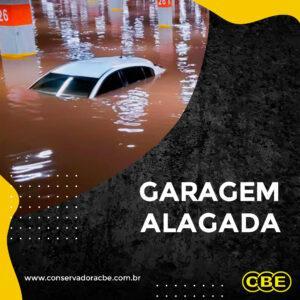 Garagem de condominio em São Paulo alagada por falha das bombas submersas